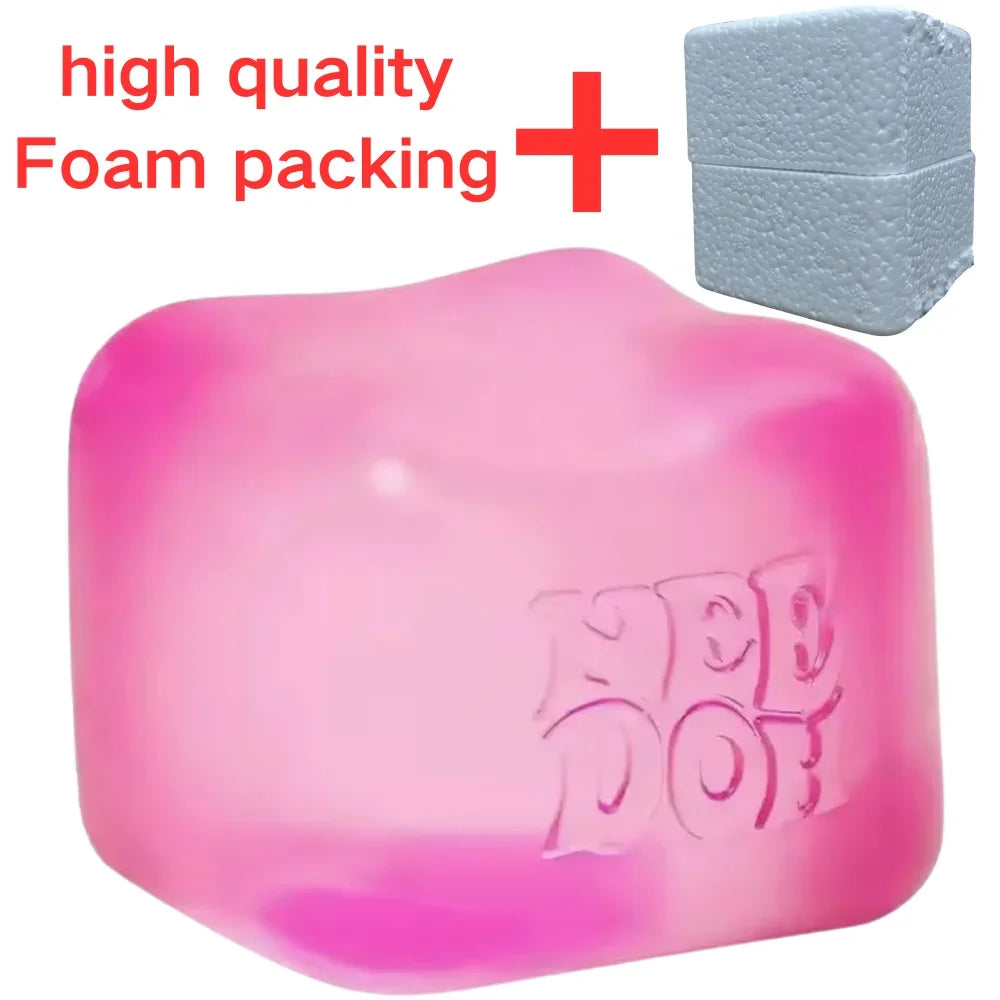 NeeDoh Nice Cube Squishy Stress Soft Stretchy Sensory Fidget Toy for Anxiety Relief ADHD Focus Stress Relief for Adults Kids