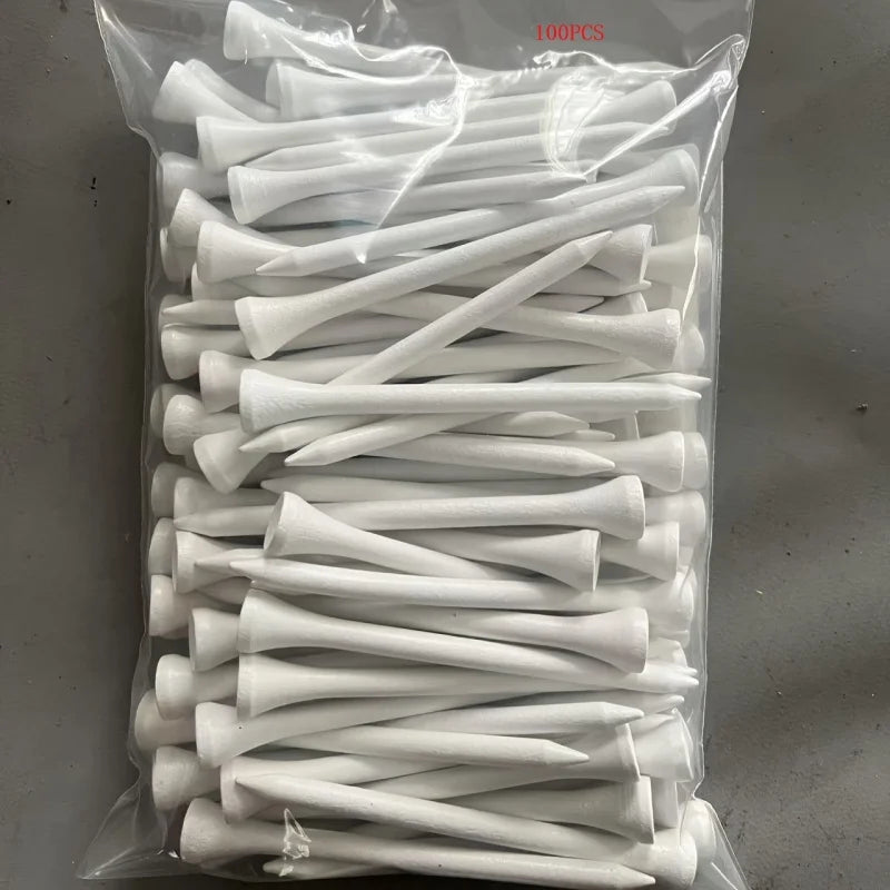 275 Inch White Wooden Golf Tees 20 Pack Premium Natural Wood Tees for Driving Range Course Practice Durable Eco Friendly Access