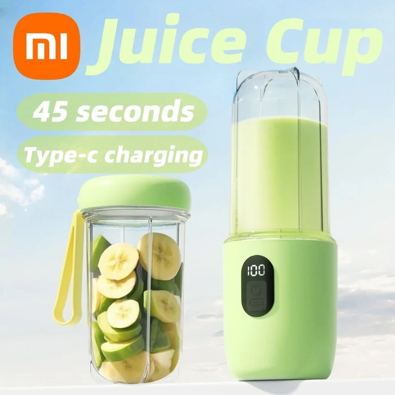 Blend on the go with this portable, USB rechargeable cordless mini juicer mixer—perfect for fresh smoothies anytime, anywhere!