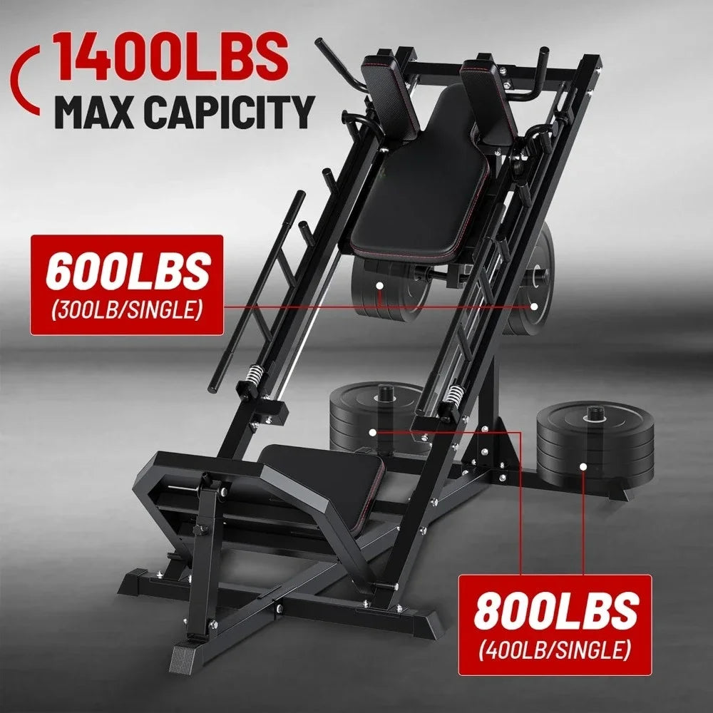 New Best Deal US Shipping 45 Degree Linear Bearing Leg Press Hack Squat Machine for Home Gym Strength Training Quad Hamstring Gl