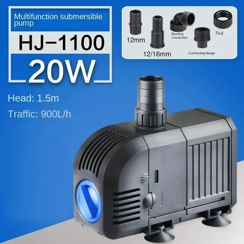 Fish Tank Quiet Frequency Circulating Filtration Pump 7/8/20/25/35/45/55W Multi-Function Submersible Aquarium Water Pond Pumps