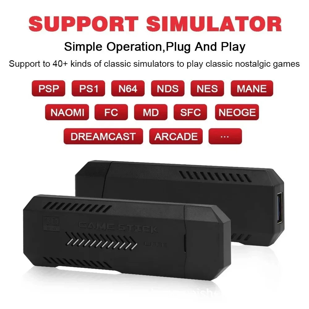 New Classic Video Game Console. Wireless 4K HD Controller. 30000 Games, 50 Simulators. Compatible with PS1, N64 Retro Gaming