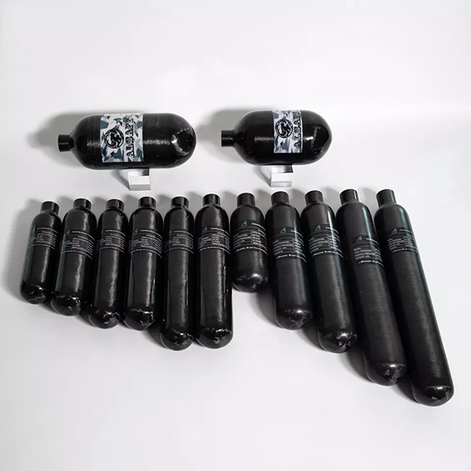 4500Psi 30Mpa 0.5L 0.42L 0.36L 500CC 420cc 360CC Carbon Fiber Cylinder Steel Bottle  Portable Tank M18*1.5 Thread