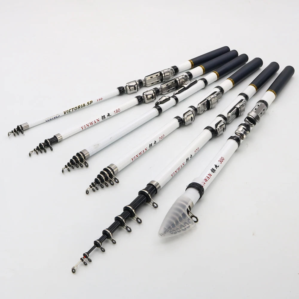 BAKAWA Ultralight Portable Telescopic Feeder Carbon Fiber Fishing Rod Spinning For Saltwater/Freshwater 3.0/2.7/2.4/2.1/1.8/1.5M