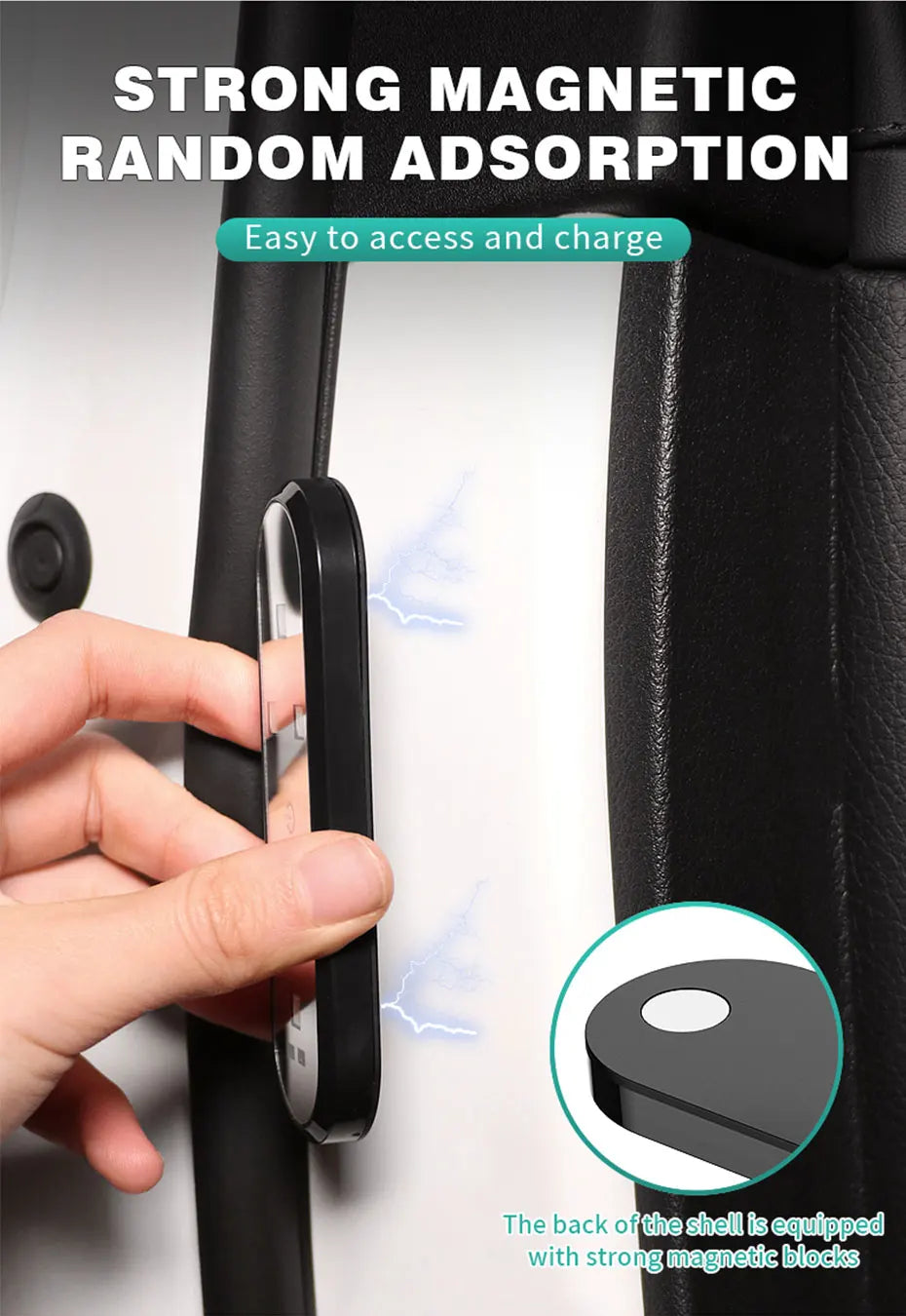 BLALION Car Door Lights LED Welcome Light Magnetic Control USB Charging Auto Open Door Safe Anti-collision Emergency Signal Lamp