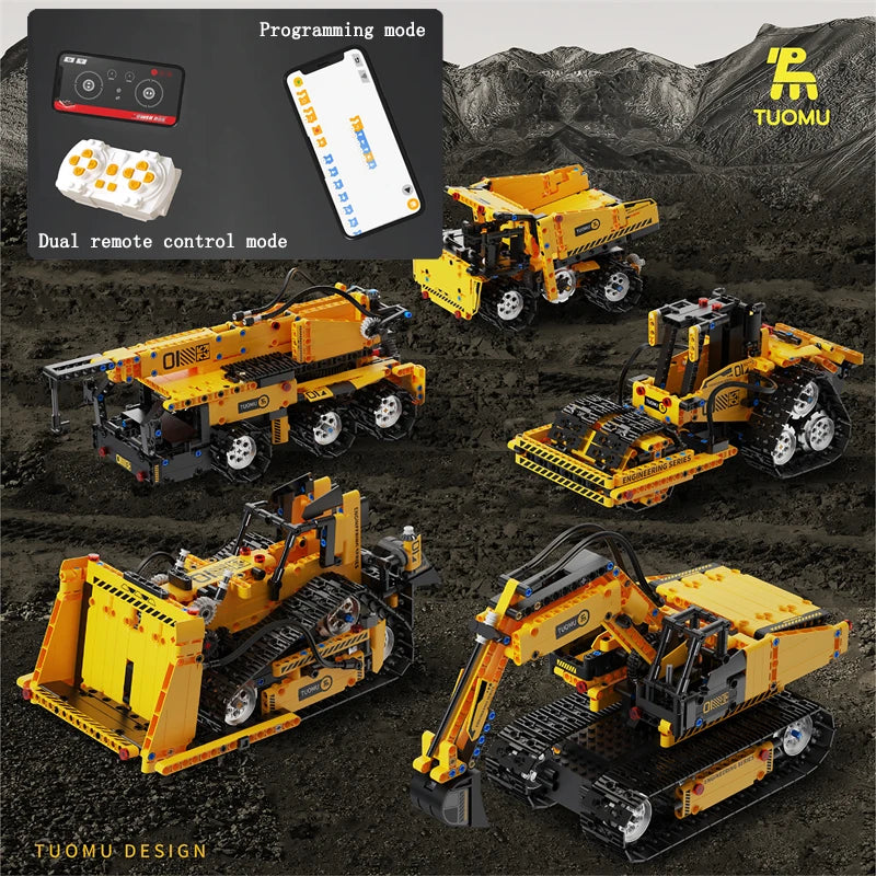 Multi-Axis mechanical Arm Programmable Building Blocks 5 in 1 robot Remote Control toys Interactive STEM Learning children gift