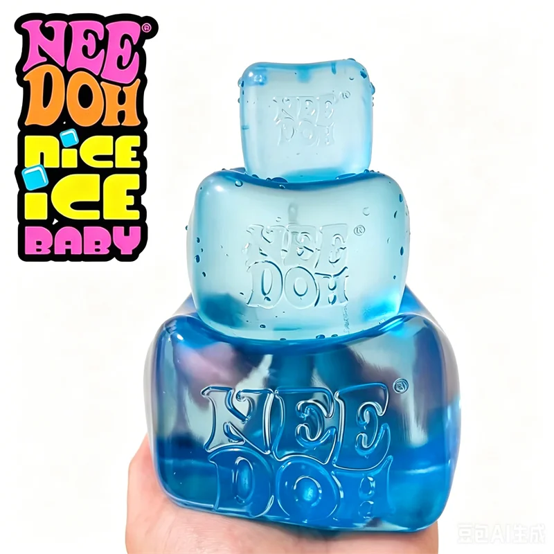 Needoh Nice Berg Giant Cube Sensory Toys Transparent Maltose Filler Hand Squeeze Soft Slow Rebound Vent Stress Reliever Desk Toy