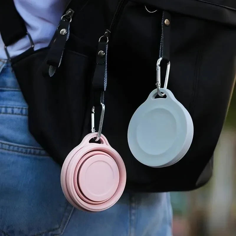 Outdoors Silicone Folding Cup with Hanging Hole Creative Water Travel Portable Washing Fashion Travel Silicone