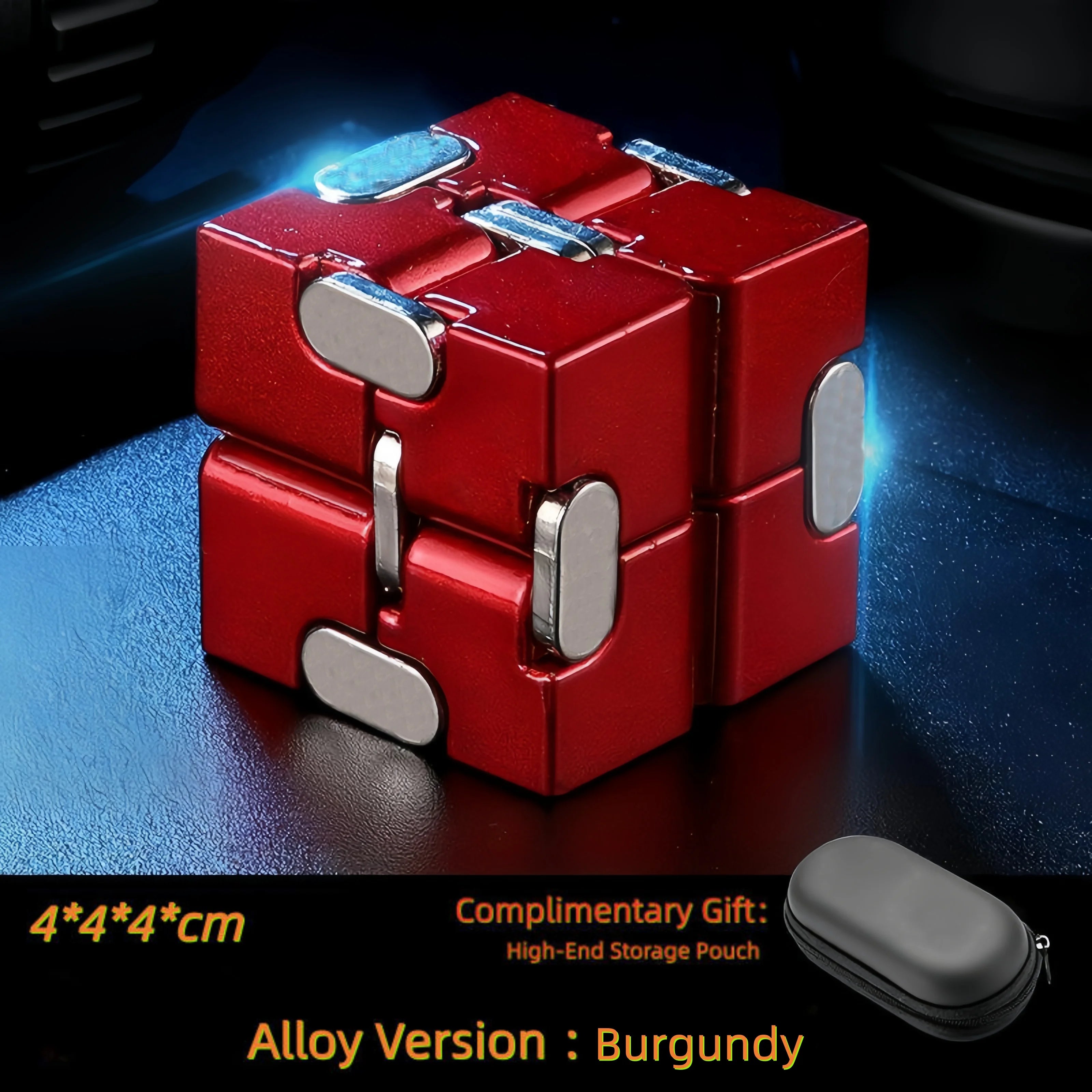 Alloy&Plastic Infinity Cube Fidget Toy Ultra-Durable Sensory Stress Reliever for Adults & Kids Anxiety Relief Gift