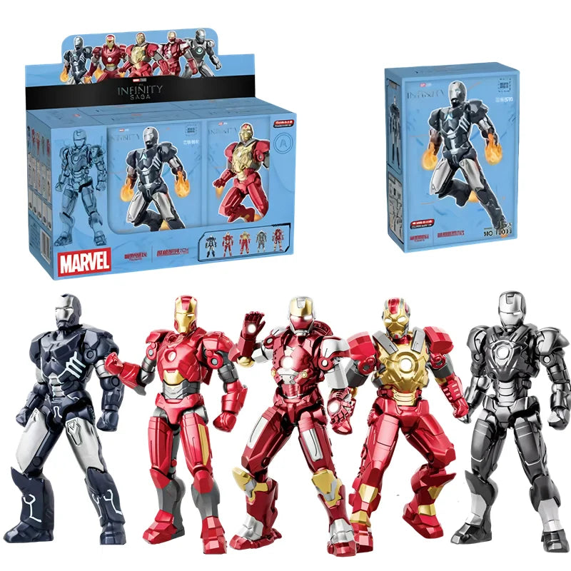 Original Iron Man Blind Box MK14 MK15 MK16 MK17 MK18 MK19 MK20 MK21 MK22 MK23 MK24 Action Figure Assembled DIY Toys Model Gift