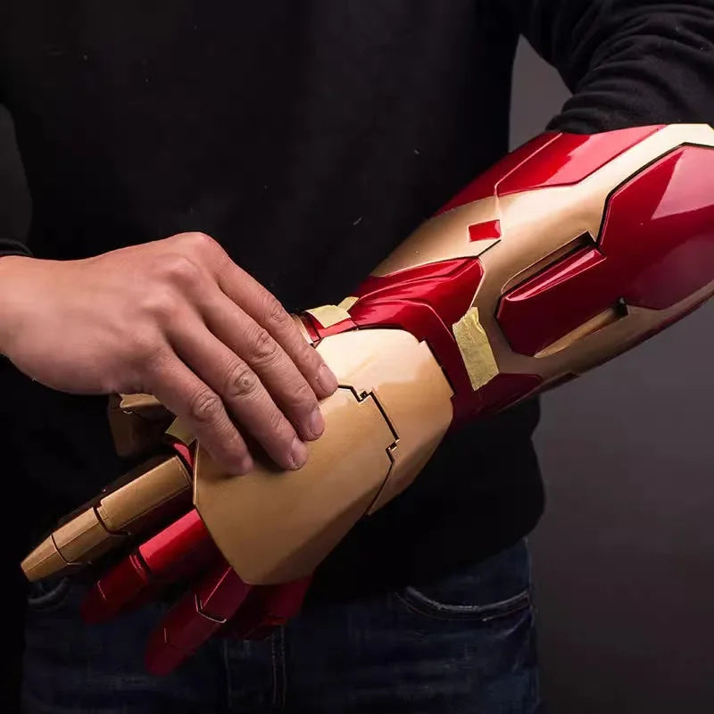 MK42 Figure Toy 1/1 Wearable Iron Man Armor Arm Palm With Led Light Halloween Party Carnival Props Cosplay Costumes Collection