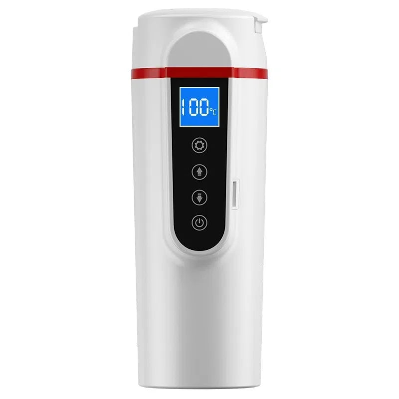 Enjoy warm drinks on the go with this intelligent vehicle-mounted electric heating cup—perfect for keeping your beverage at the ideal temperature while driving!