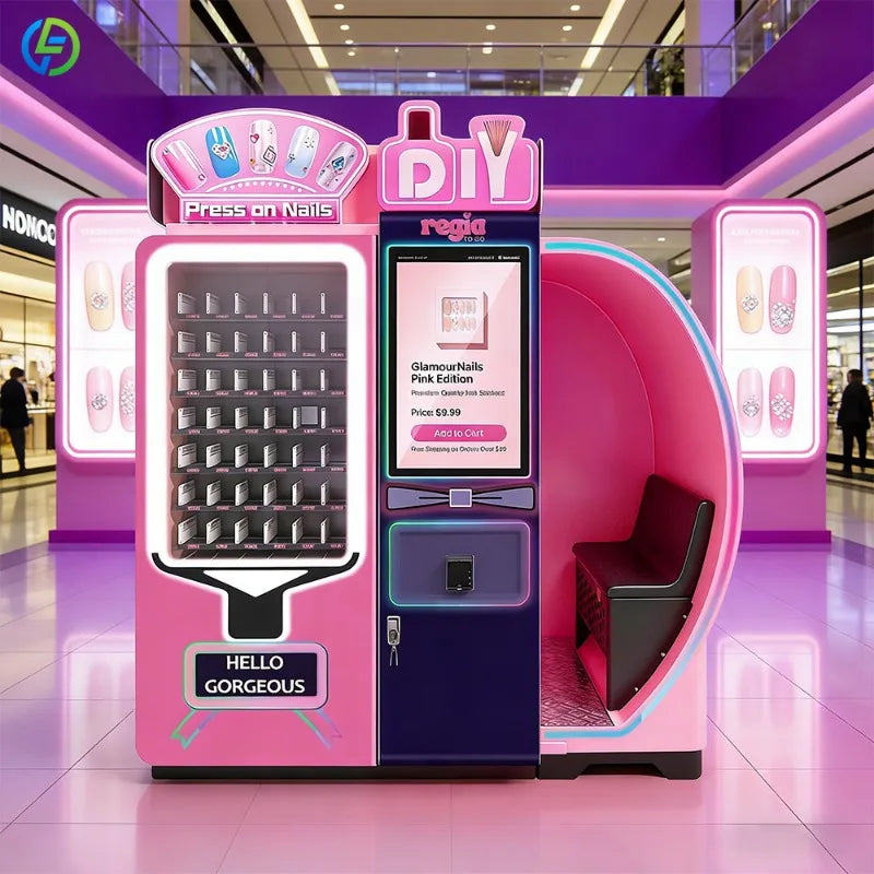 Customized Automated Nail Art Printer Somatosensory Camera 3D Technology Coin QR Code Token Payment Systems Machine