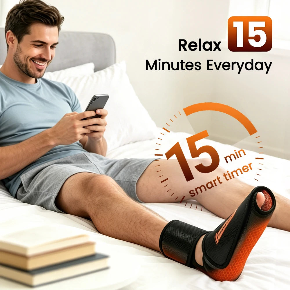 Air Foot Massager With Smart Display Heating Vibration Acupoint Kneading Leg Wrap Recovery Cordless Foot Device For Sports Use