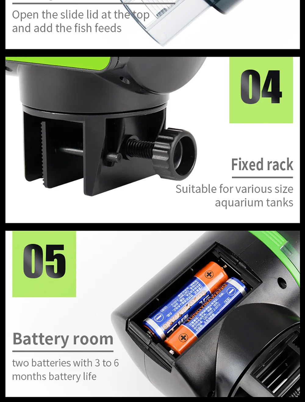 Automatic Fish Feeder Digital Fish Tank Aquarium Food Dispenser Plastic Intelligent Timing Electric Fish Feeding Tool For Turtle