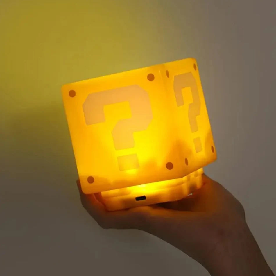 LED Question Mark Brick Night Light With Music USB Charging Desk Lamp Light Birthday X-mas Gifts