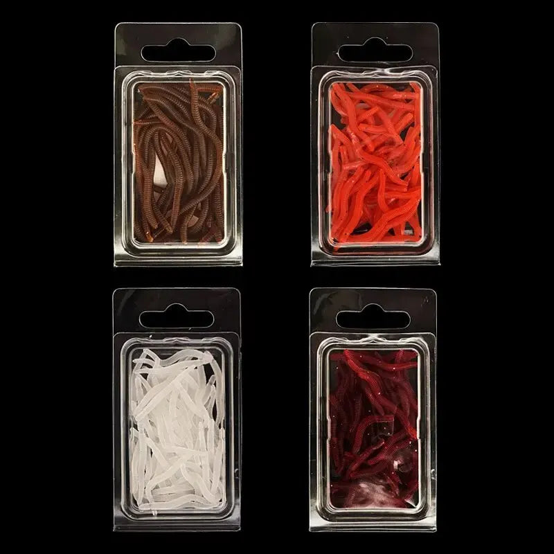 Lifelike Fishy Smell Red Soft Lures Simulation Earthworm Red Worms Artificial Fishing Lures