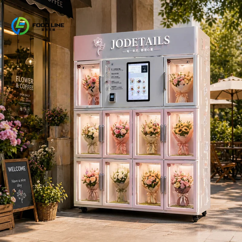Customized Large Capacity Flower Vending Machine with A 21.5-inch Touch Screen and Refrigeration Function To Keep Flowers Fresh