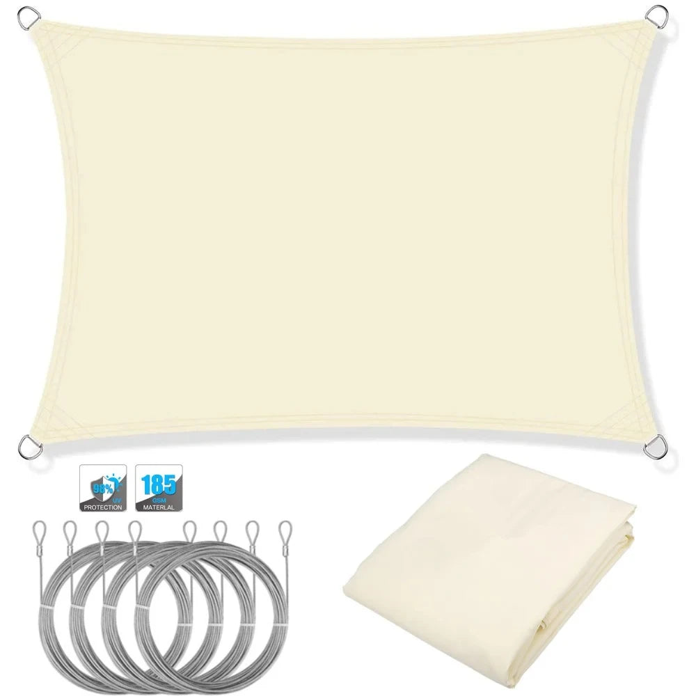 Waterproof Sun Shade Sail Canopy Rectangle UV Block Sun Shelter For Outdoor Garden Patio Backyard Terraza Awning Privacy Screen