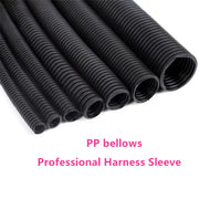 Keep your cables safe and organized with this insulated corrugated plastic pipe—ideal as a protective sleeve and threading hose for wires!