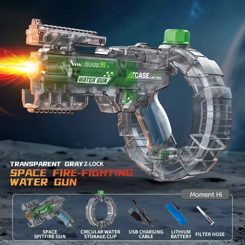 42cm Electric Water Guns for Adults High Pressure Automatic Absorb Water Watergun Summer Outdoor Beach Pool Toys for Kids Gifts