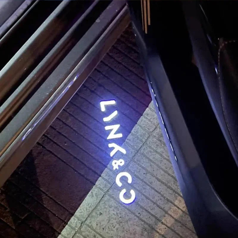 2pcs Led Car Door Welcome Logo Light for Lynk&Co 01 02 03 05 09 2017-2024 Auto Laser Projector Ghost Shadow Lamps