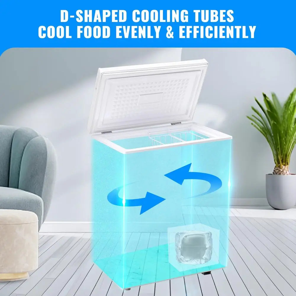 Chest Freezer UltraLow Temperature Deep Freezers Down to 11.2 with Two Removable Baskets Accurate Display of Cabinet Temp Frees