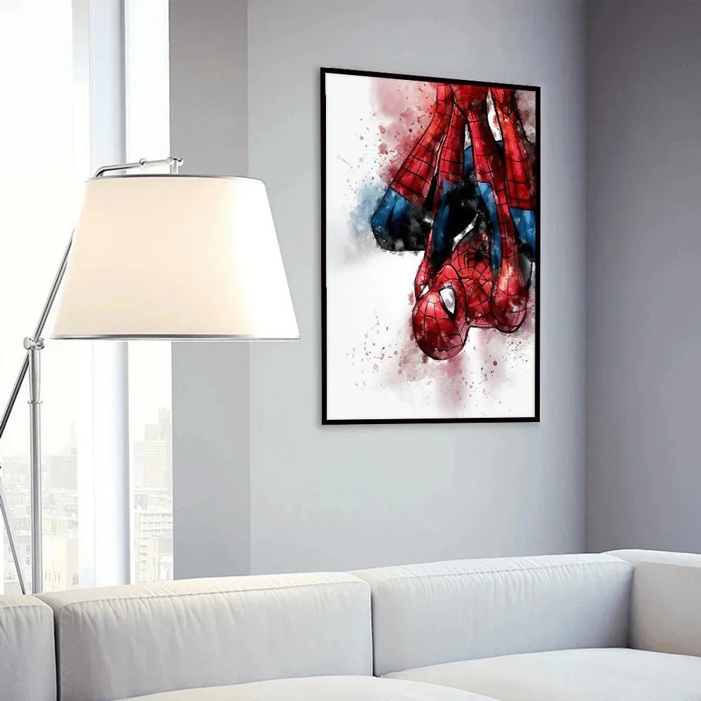 1pc Frameless Canvas Painting SpiderMan Marvel Movie Style Wall Art Posters Superhero Home Decor Canvas Painting Mural Prints