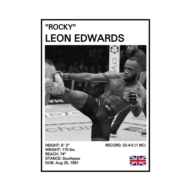 no frame Black and White Boxing Legends Canvas Poster Boxing Inspirational Canvas Painting Print Wall Art for Gym Bedroom Home