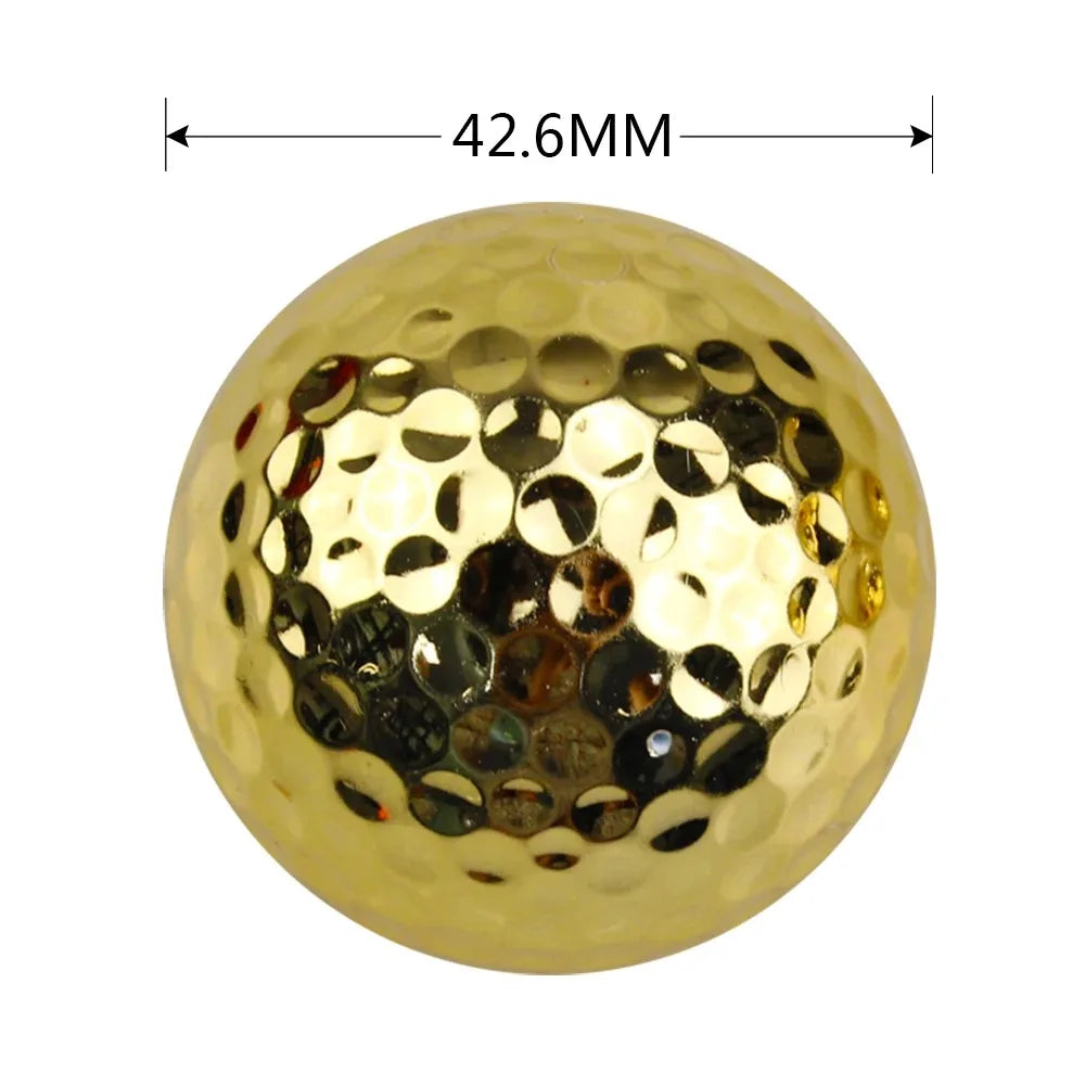 Golf Plated Balls Double Layer Competition Balls Gold Plated Balls Gift Balls Gold Plated Silver Plated Blue Plated Powder Balls