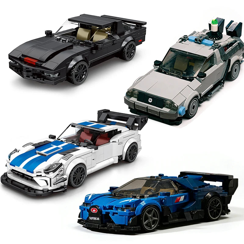 Technical Car Speed Racing Building Blocks Bricks Sets Sports Car MOC Garage City Vehicle Creative Toys For Kids