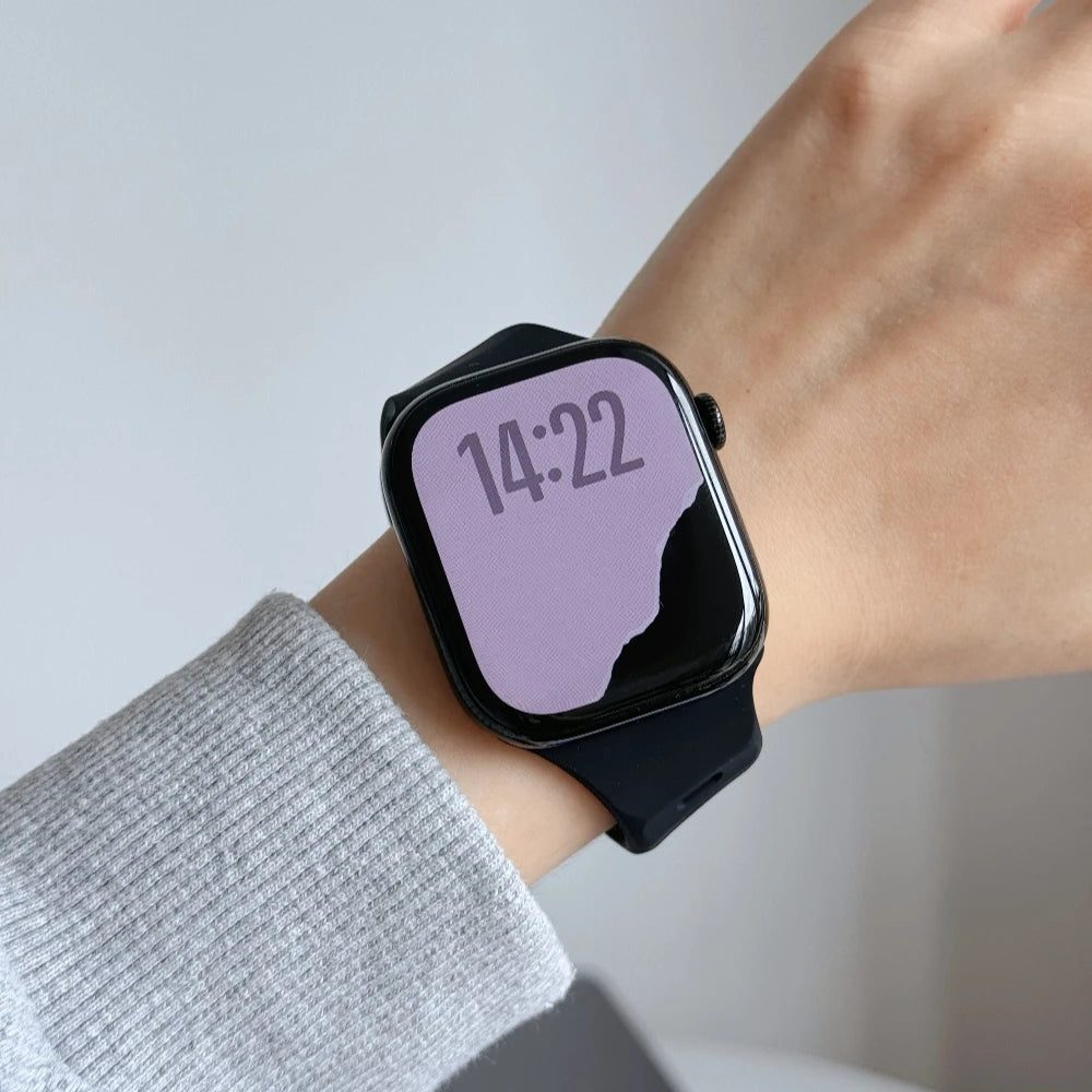 Silicone Sport Strap For Apple Watch Band Ultra 49mm 40mm 41mm 44mm 45mm 46mm correa bracelet iwatch Series 11 10 9 8 7 6 5 se