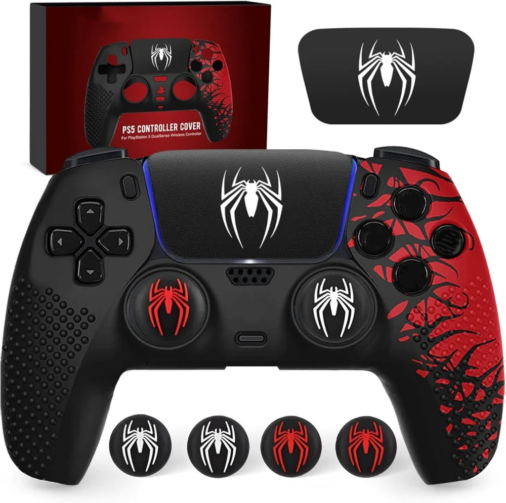 For PS5 Controller Cover Case Anti-Slip  (Spider-Man)