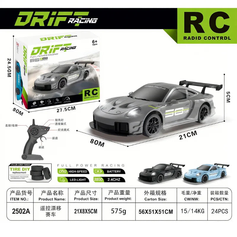 2026 New, Limited Edition Rc Drift GT3 RS 911 mi SU7 1:24 Drift Racing Car, Kids Gift with High Speed Remote Control