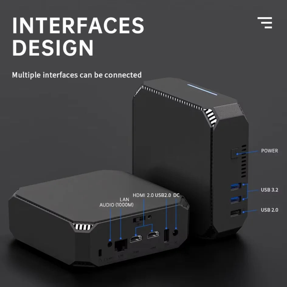 FIREBAT AK2 PLUS MiniPC Intel N150 N100 Dual Band WiFi5 BT4.2 16GB 512GB Desktop Gaming Computer Mini PC Gamer