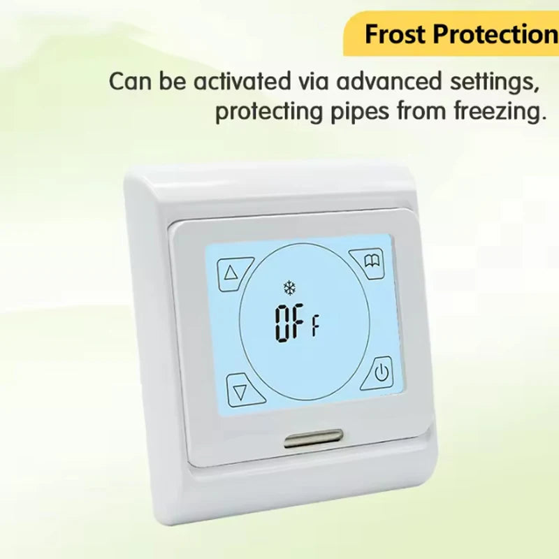 Maintain perfect comfort with this heat electric room thermostat—compatible with water and gas boilers for precise floor heating temperature control!