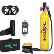 THAISTONE-1L Portable Scuba Diving Tank Underwater Oxygen Cylinder Professional Diving Equipment with Adapter, 15-25 Minutes