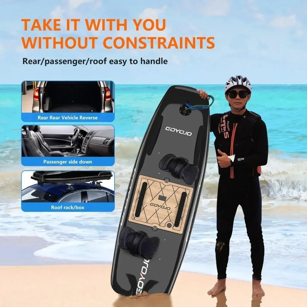Carbon Fiber Water Electric Jet Surfboard For Adult with10kw High Speed Surfing Electric Jetboards With3 Tail Smart Water Scoote