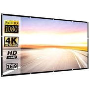 Enjoy big-screen entertainment anywhere with this simple, foldable projection screen—available in sizes from 60 to 150 inches!