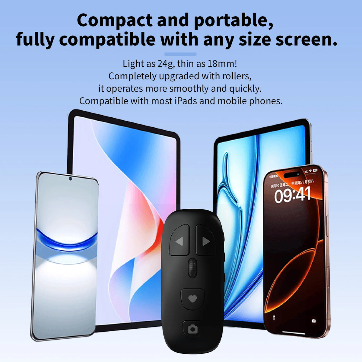 Bluetooth Selfie Remote Control for Mobile Phone App Page Turner Bluetooth Scrolling Camera Video for Tik Tok E-book Type C