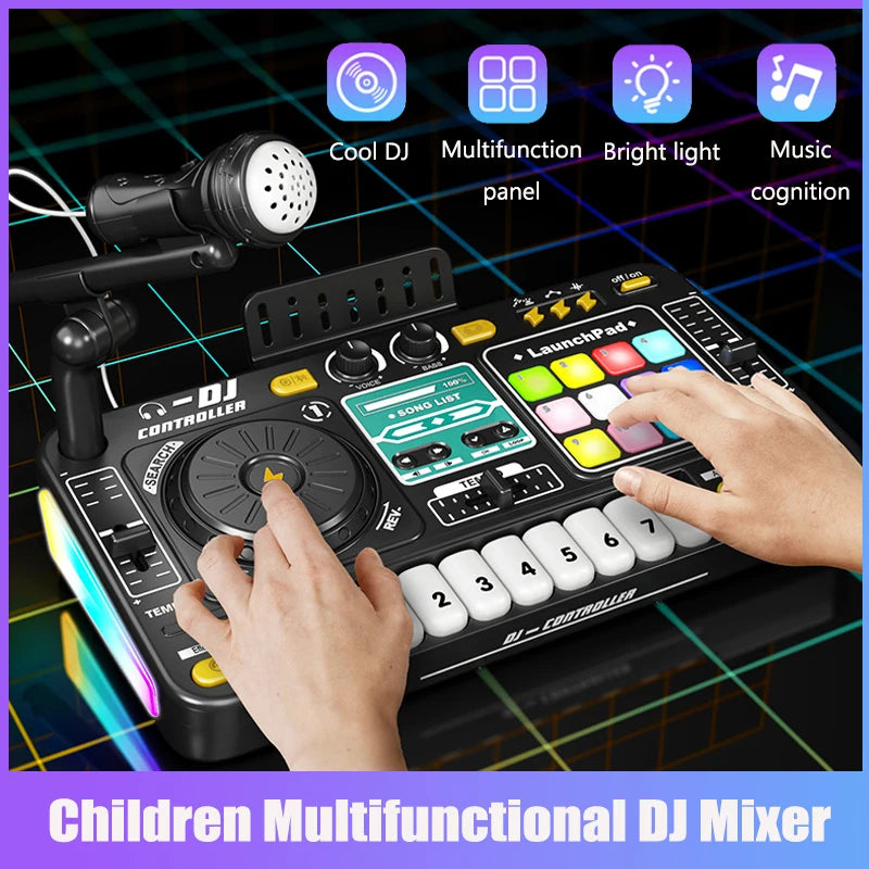 DJ Mixer with Microphone Electronic Piano Keyboard (KIDS)