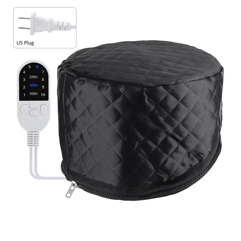 SPA Heat Cap Hair Steamer 9-level Temperature and 5 Timed Settings Hair Mask Hair Heating Cap for Hair Treatment Home Use