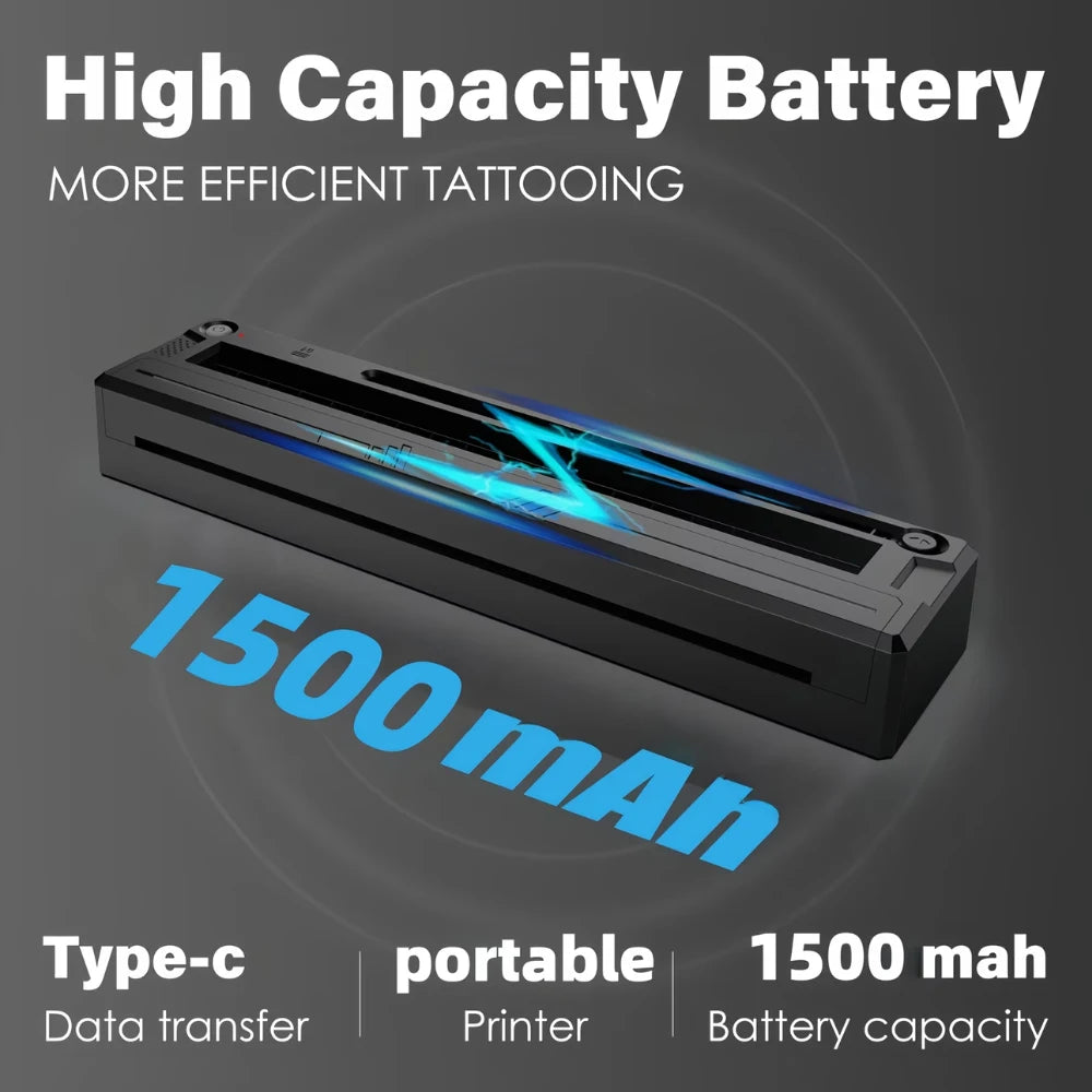 Wireless M8 Tattoo Transfer Stencil Printer Thermal Machine Kit Compatible with Smartphone & PC Tattoo Printer