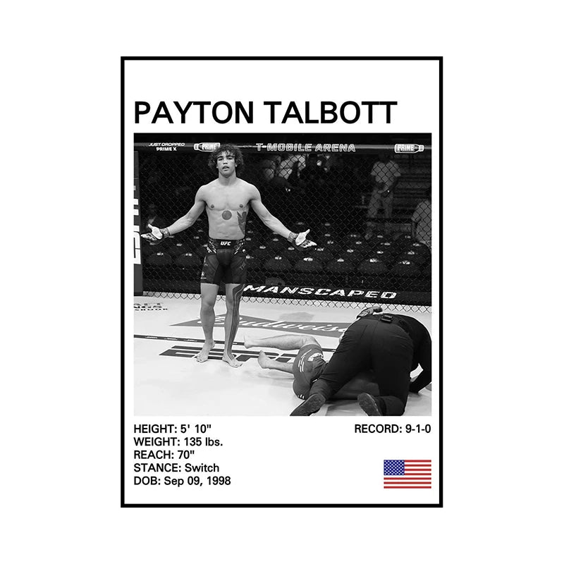no frame Black and White Boxing Legends Canvas Poster Boxing Inspirational Canvas Painting Print Wall Art for Gym Bedroom Home