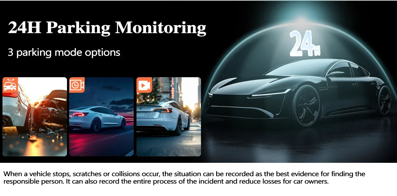 Dash Cam 4K WiFi GPS Dash Camera for Cars Mini Front Car DVR 24H Parking Mode G-Sensor Car Driving Video Recorder Loop Recording