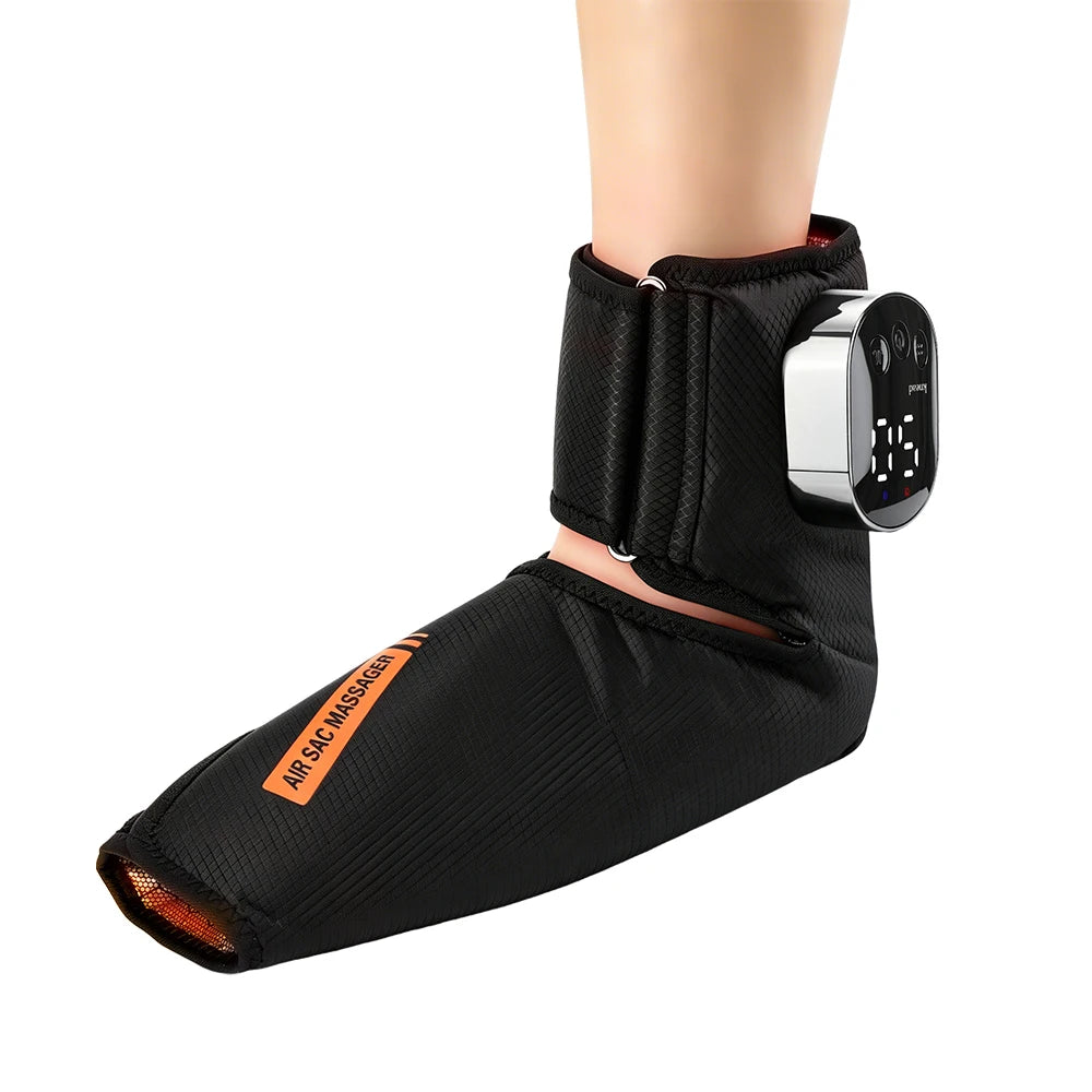 Air Foot Massager With Smart Display Heating Vibration Acupoint Kneading Leg Wrap Recovery Cordless Foot Device For Sports Use