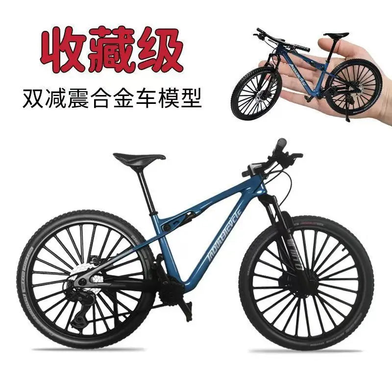 1:8 Upgraded Dual Shock Downhill Mountain Bike Alloy Model, Soft Tail Metal Racing  Kids Toy and Birthday Gift for Boyfriend
