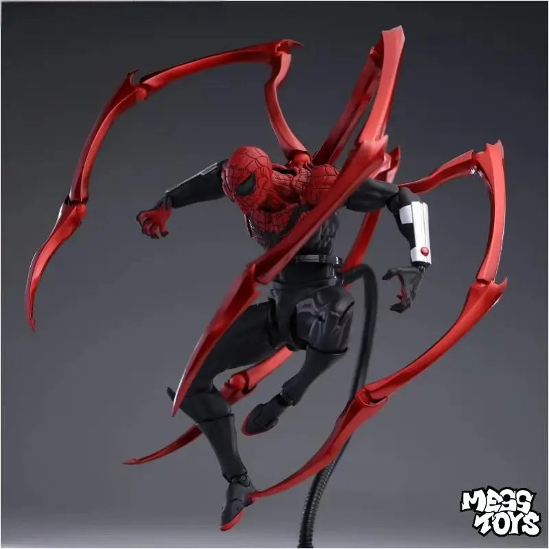 New MessToys Spiderman Figure Mess Toys Superior Neighbor Action Figure CT Toys Black Red Spider Man Figurine Kid Toy Gift