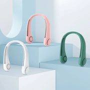 Portable Neck Fan 3 Speeds Mode Adjustable Stretchable Neck Fan Blow Air For Cooling Hand Free 4000mAh Rechargeable