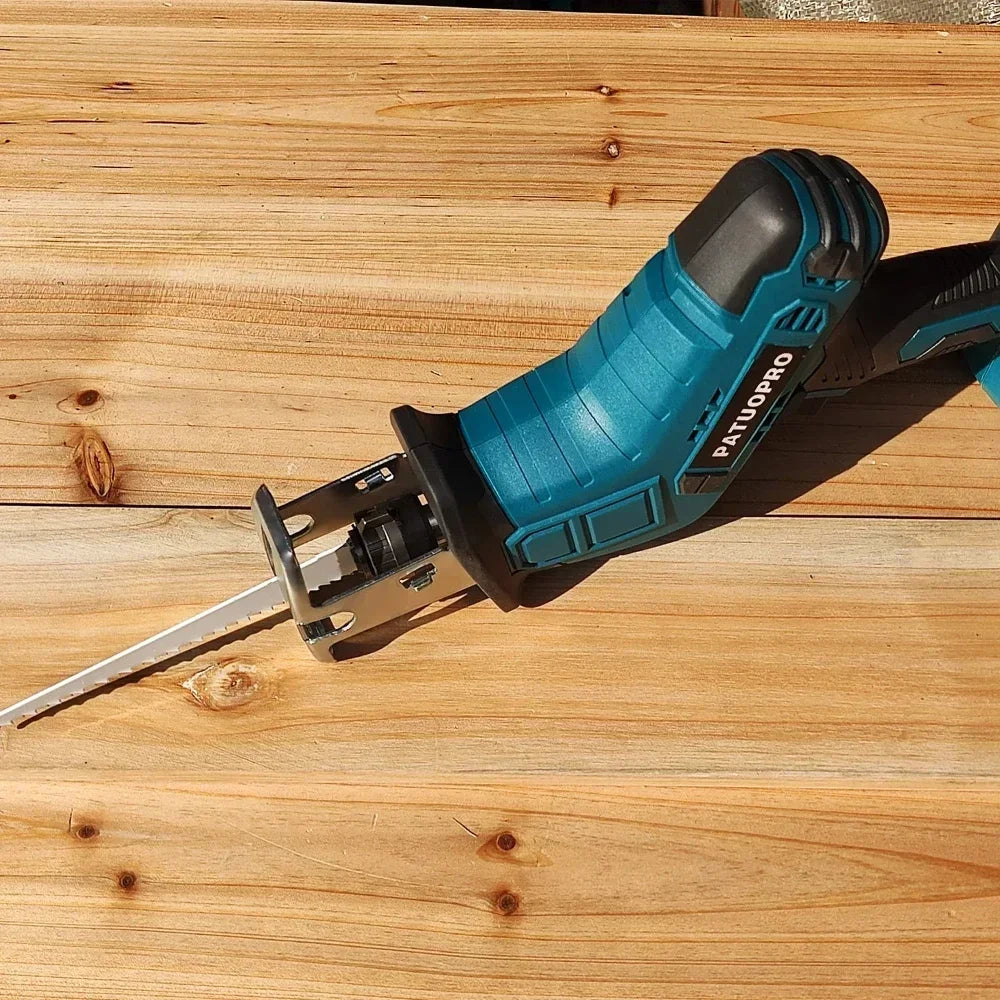 Cordless Reciprocating Saw 18V Adjustable Speed Electric Saw for Wood Metal PVC Pipe Cutting Tool Fit Makita 18V Battery (No Bat